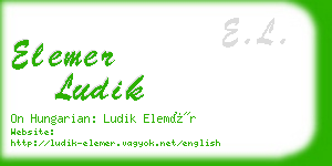 elemer ludik business card